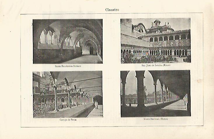 LAMINA ESPASA 28649: Claustros de Roma y Pavia