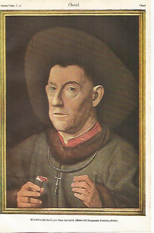 LAMINA ESPASA 28652: El hombre del clavel por Van Eyck