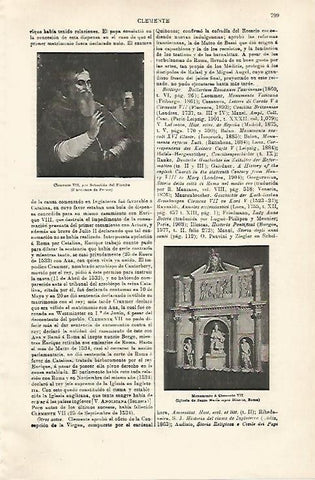 LAMINA ESPASA 28655: Clemente VII por Piombo