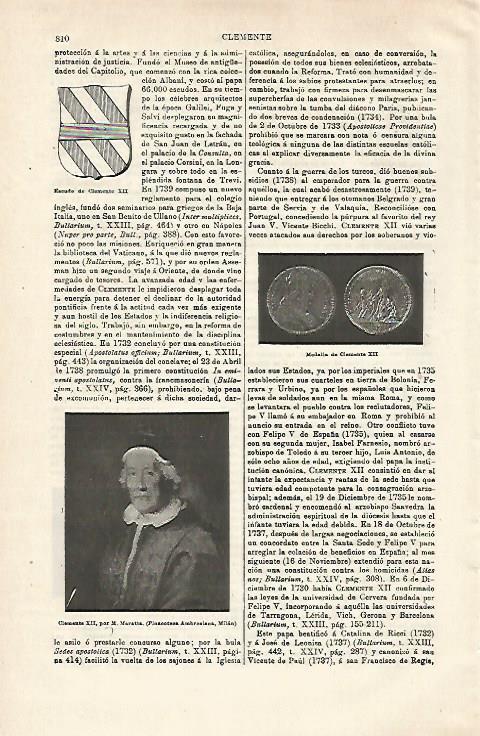 LAMINA ESPASA 28660: Clemente XII por Maratta