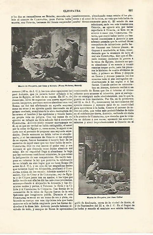 LAMINA ESPASA 28664: Muerte de Cleopatra por Luna