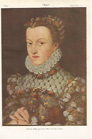 LAMINA ESPASA 28675: Isabel de Austria por Clouet