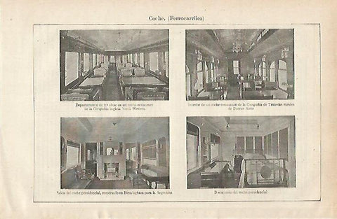 LAMINA ESPASA 28690: Interior de ferrocarriles