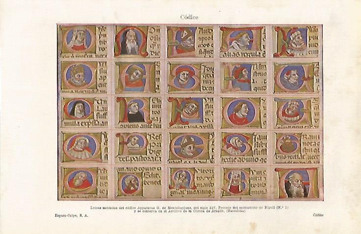 LAMINA ESPASA 28694: Letras del Codice G. De Montelugduno