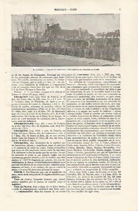 LAMINA ESPASA 28709: Villa inglesa en Le Touquet Francia