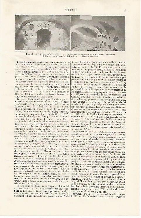 LAMINA ESPASA 28715: Cripta funeraria de Tournai Francia