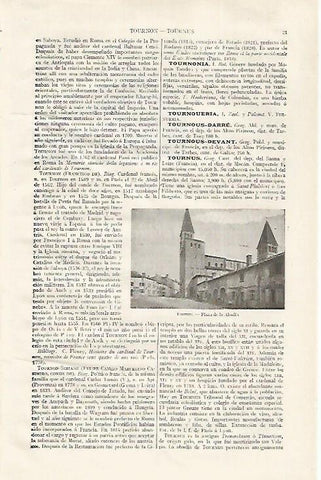 LAMINA ESPASA 28717: Plaza de la Abadia de Tournus Francia