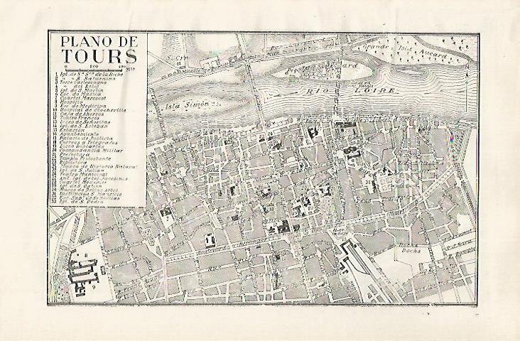 LAMINA ESPASA 28718: Plano de Tours Francia