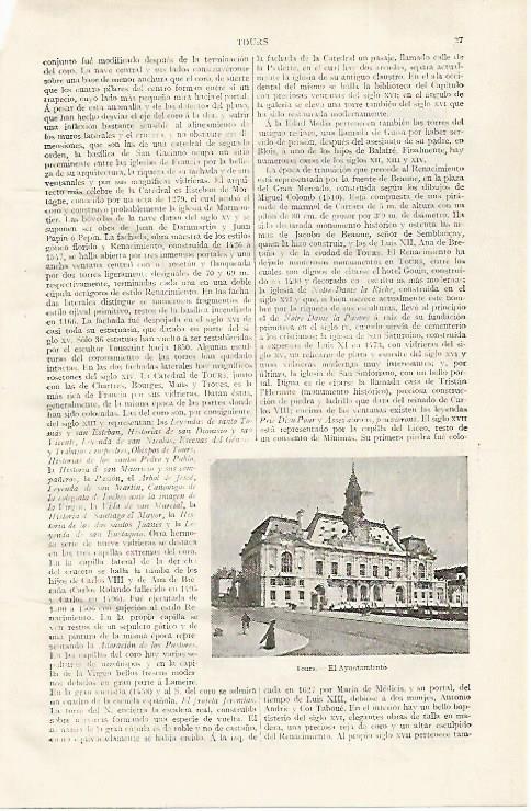 LAMINA ESPASA 28719: Ayuntamiento de Tours Francia