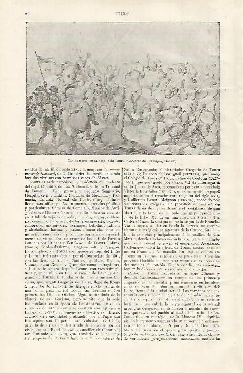 LAMINA ESPASA 28720: Carlos Martel en la Batalla de Tours