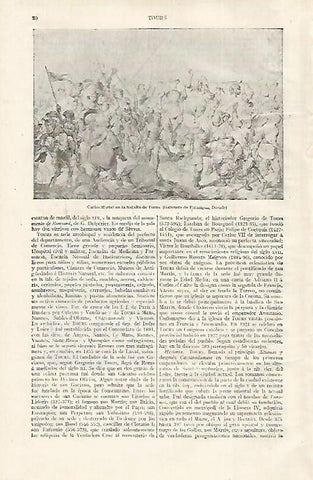 LAMINA ESPASA 28720: Carlos Martel en la Batalla de Tours