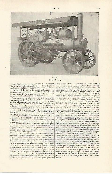 LAMINA ESPASA 28750: Tractor de vapor
