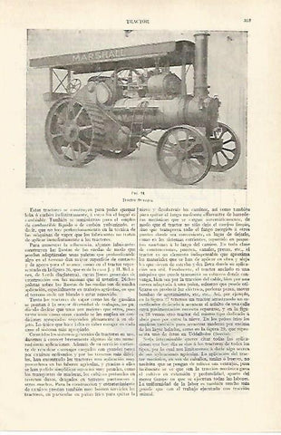 LAMINA ESPASA 28750: Tractor de vapor