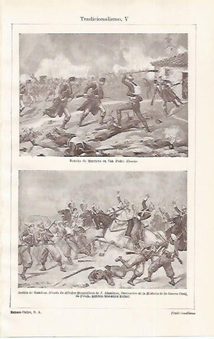 LAMINA ESPASA 28757: Batalla de Murieta en San Pedro Abanto
