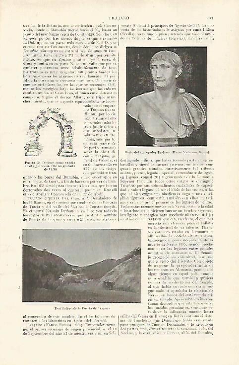 LAMINA ESPASA 28771: Busto del emperador Trajano