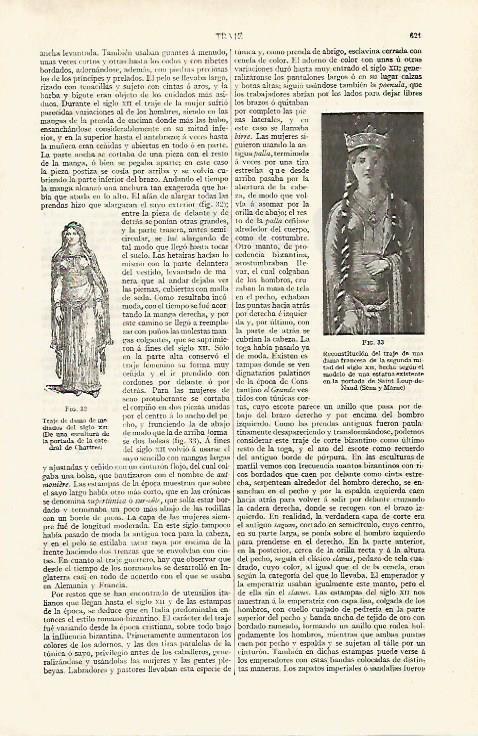 LAMINA ESPASA 28781: Traje de dama del siglo XII