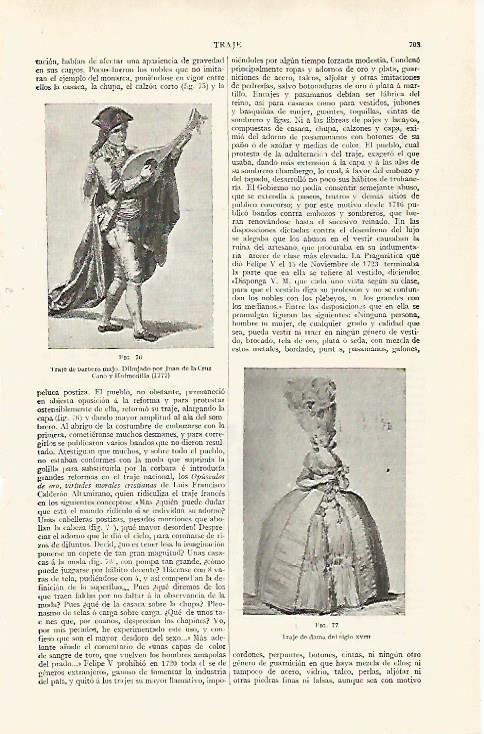 LAMINA ESPASA 28795: Traje de barbero majo de 1777