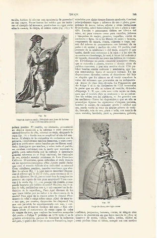 LAMINA ESPASA 28795: Traje de barbero majo de 1777