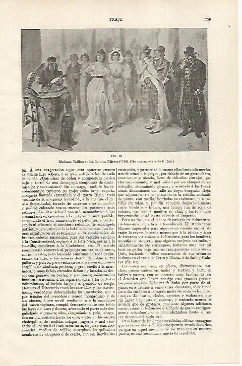 LAMINA ESPASA 28798: Madame Tallien en los Campos Eliseos por E. Zier