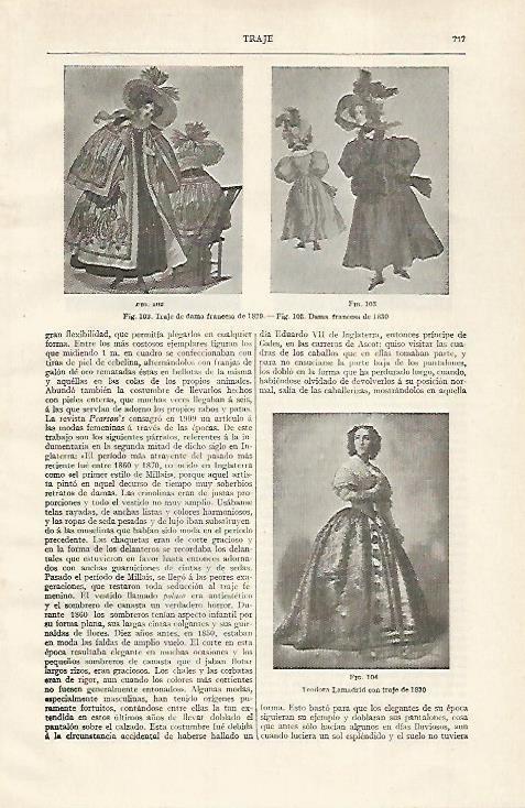 LAMINA ESPASA 28802: Dama francesa de 1829