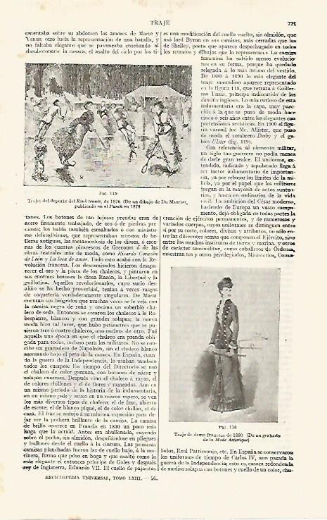 LAMINA ESPASA 28804: Trajes de tenis de 1876