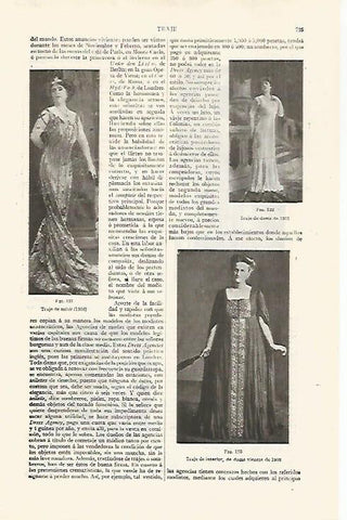LAMINA ESPASA 28806: Trajes femeninos de 1911 y 1908