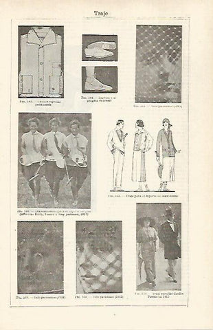LAMINA ESPASA 28813: Trajes de 1912 y 1927