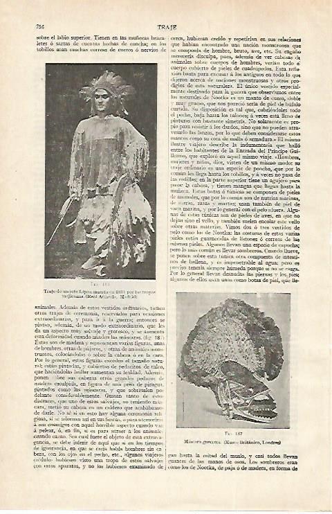 LAMINA ESPASA 28819: Traje de un jefe Lipan muerto en 1831