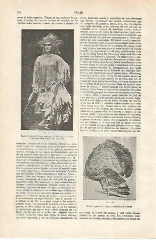 LAMINA ESPASA 28819: Traje de un jefe Lipan muerto en 1831
