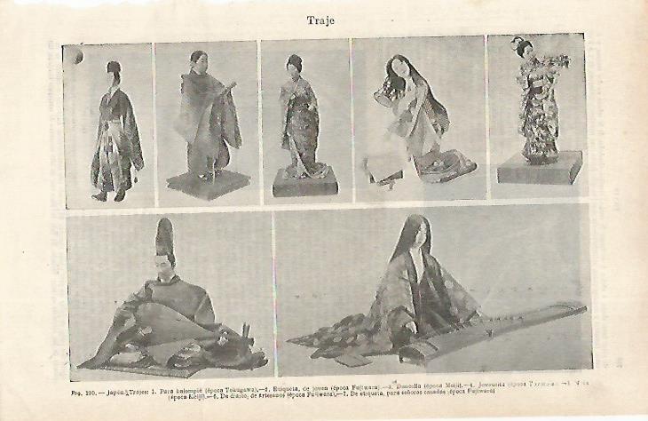 LAMINA ESPASA 28822: Trajes tipicos de Japon