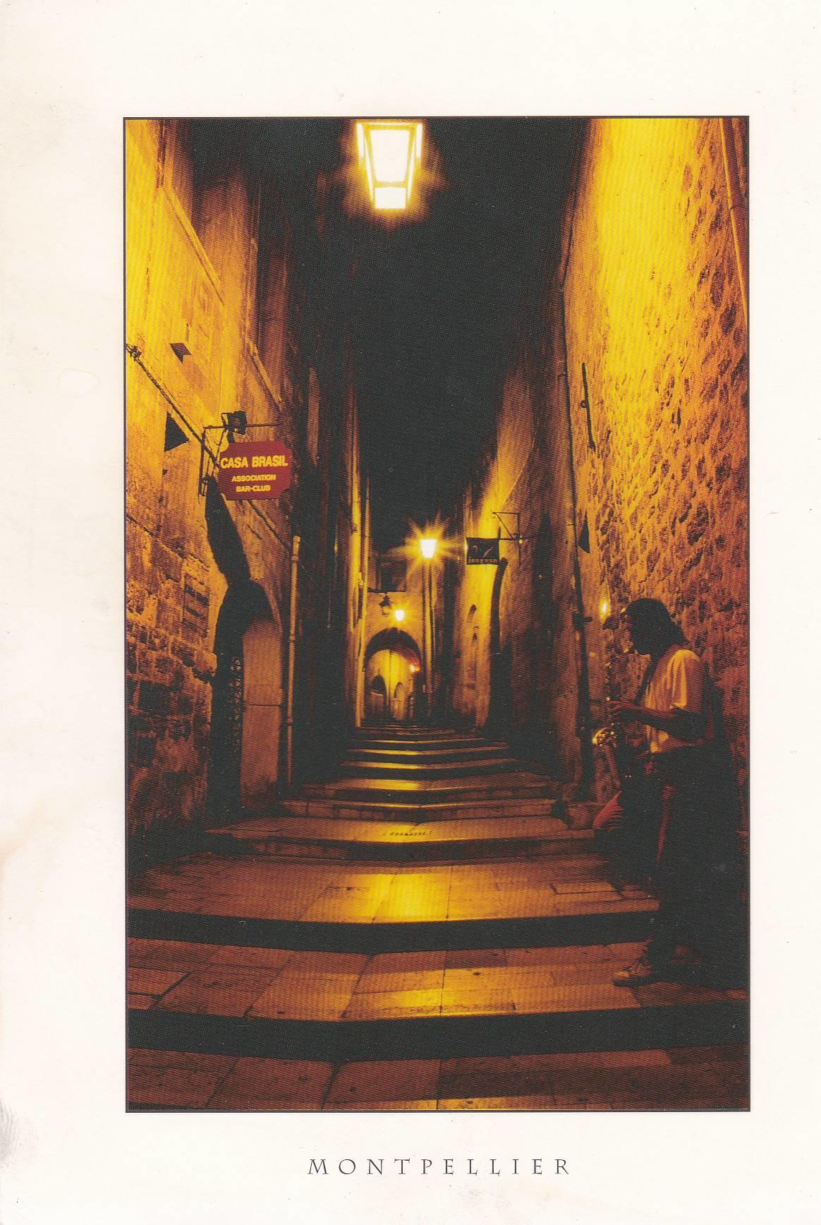 POSTAL B6066: MONTPELLIER: CALLE NOCTURNA