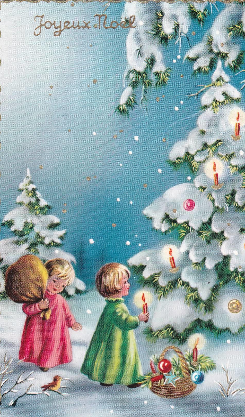 POSTAL B6078: POSTAL NAVIDEÑA NIÑOS CON OFRENDA