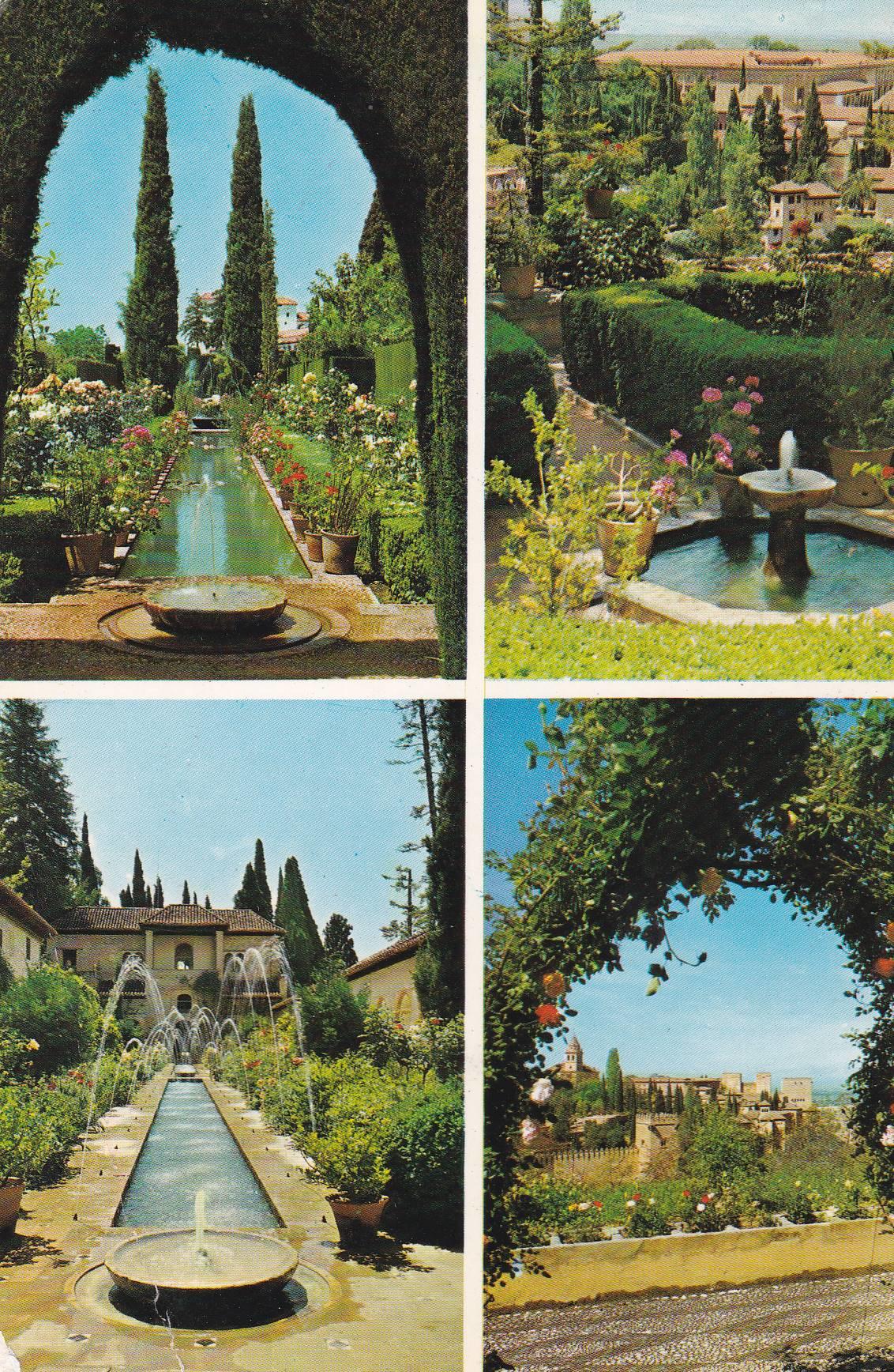 POSTAL B6088: GRANADA: DETALLE DE LOS JARDINES DE LA ALHAMBRA