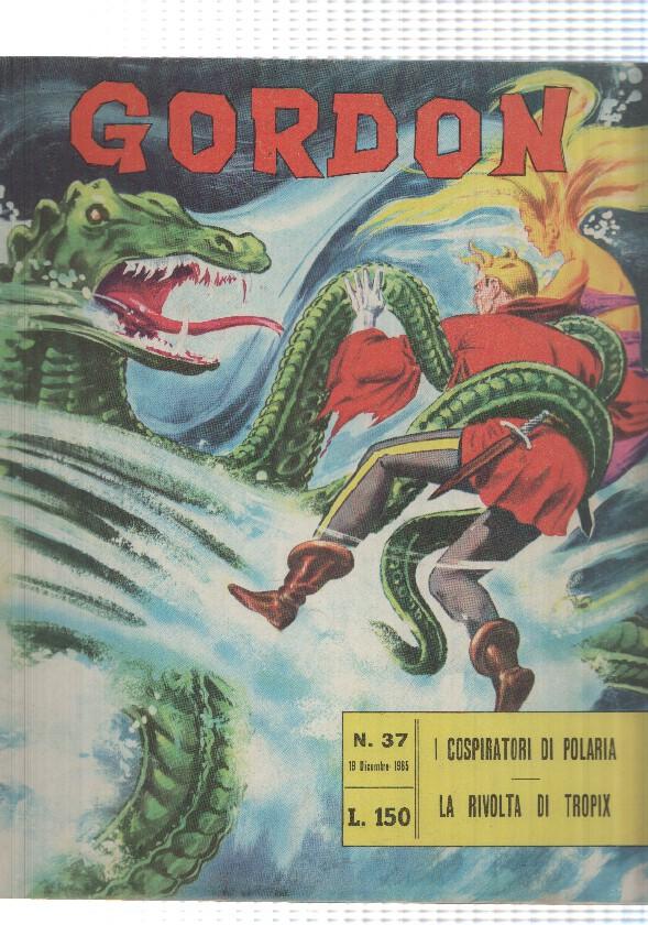 Fratelli Spada: Flash Gordon num 37, año 1965 - I cospiratori di polaria, M. Caria. In appendice 20000 Leghe Sotto i Mari