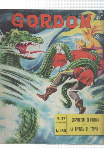 Fratelli Spada: Flash Gordon num 37, año 1965 - I cospiratori di polaria, M. Caria. In appendice 20000 Leghe Sotto i Mari