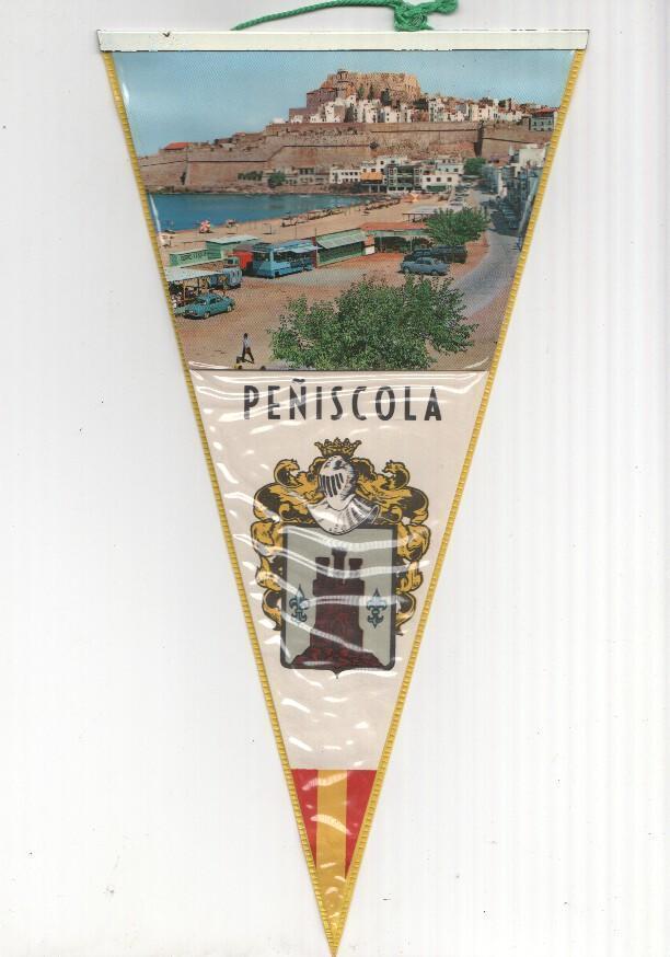 BANDERIN: PEÑISCOLA, Castellon - Vista de Peñiscola y escudo