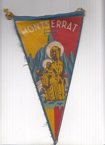 BANDERIN: MONTSERRAT - Ilustracion de la Verge de La Moreneta 