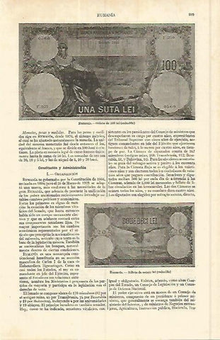 LAMINA ESPASA 17052: Billetes de Rumania