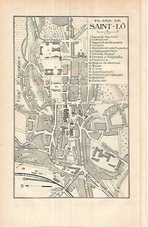 LAMINA ESPASA 17194: Plano de Saint Lo