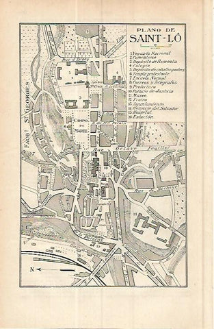 LAMINA ESPASA 17194: Plano de Saint Lo