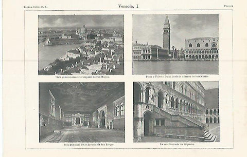 LAMINA ESPASA 17451: Vistas de Venecia