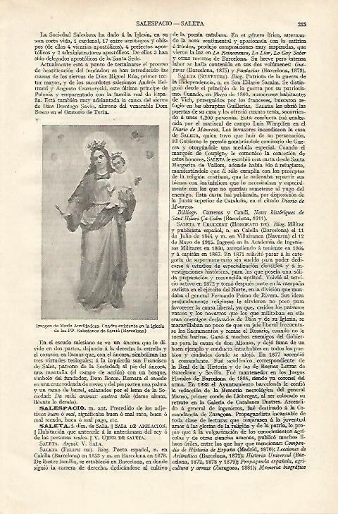 LAMINA ESPASA 18178: Maria Auxiliadora en la iglesia de los Salesianos de Barcelona