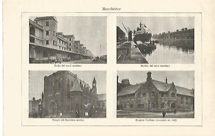LAMINA ESPASA 18602: Vistas de Manchester