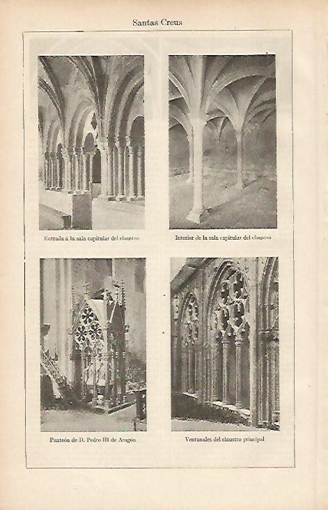 LAMINA ESPASA 19439: Interior del monasterio de Santes Creus