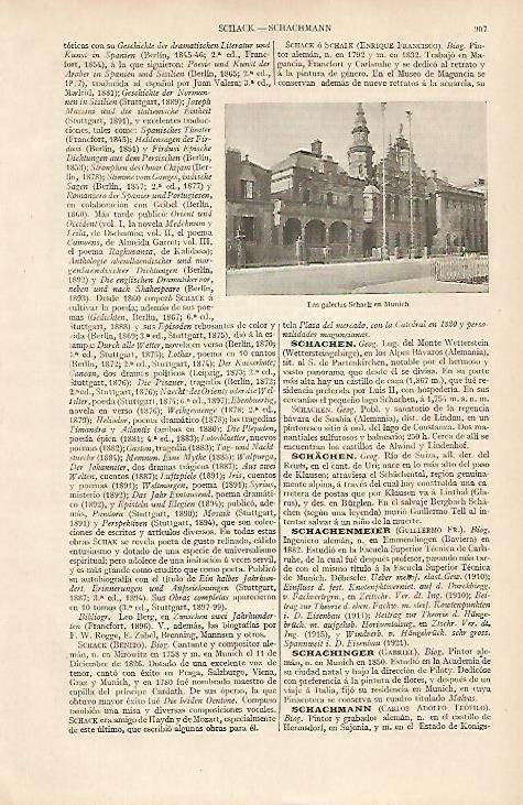 LAMINA ESPASA 19605: Galerias Schack en Munich