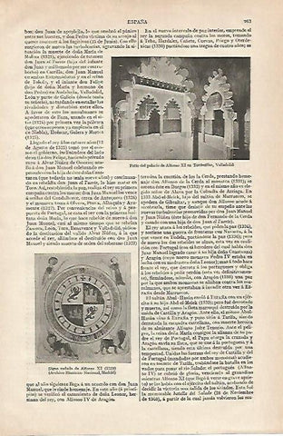 LAMINA ESPASA 19954: Patio de Alfonso XI en Tordesillas