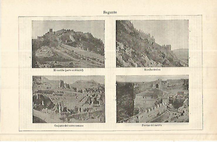 LAMINA ESPASA 17149: Vistas de Sagunto Valencia