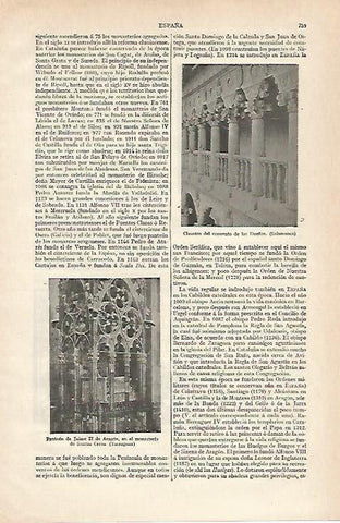 LAMINA ESPASA 19905: Panteon de Jaime II de Aragon