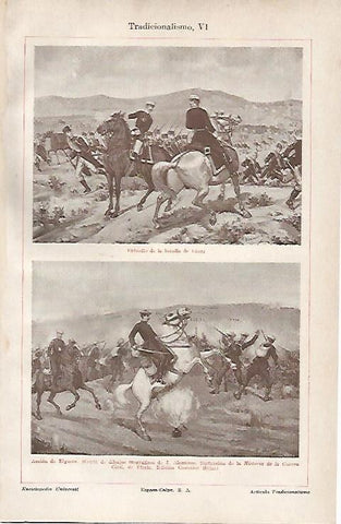 LAMINA ESPASA 11031: Batalla de Lacar y Accion de Elgueta