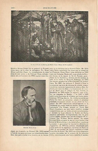 LAMINA ESPASA 11916: La Adoracion de los Reyes por Burne Jones